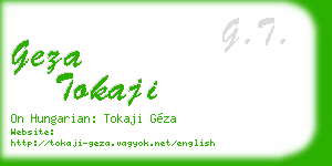 geza tokaji business card
