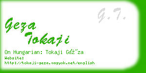 geza tokaji business card